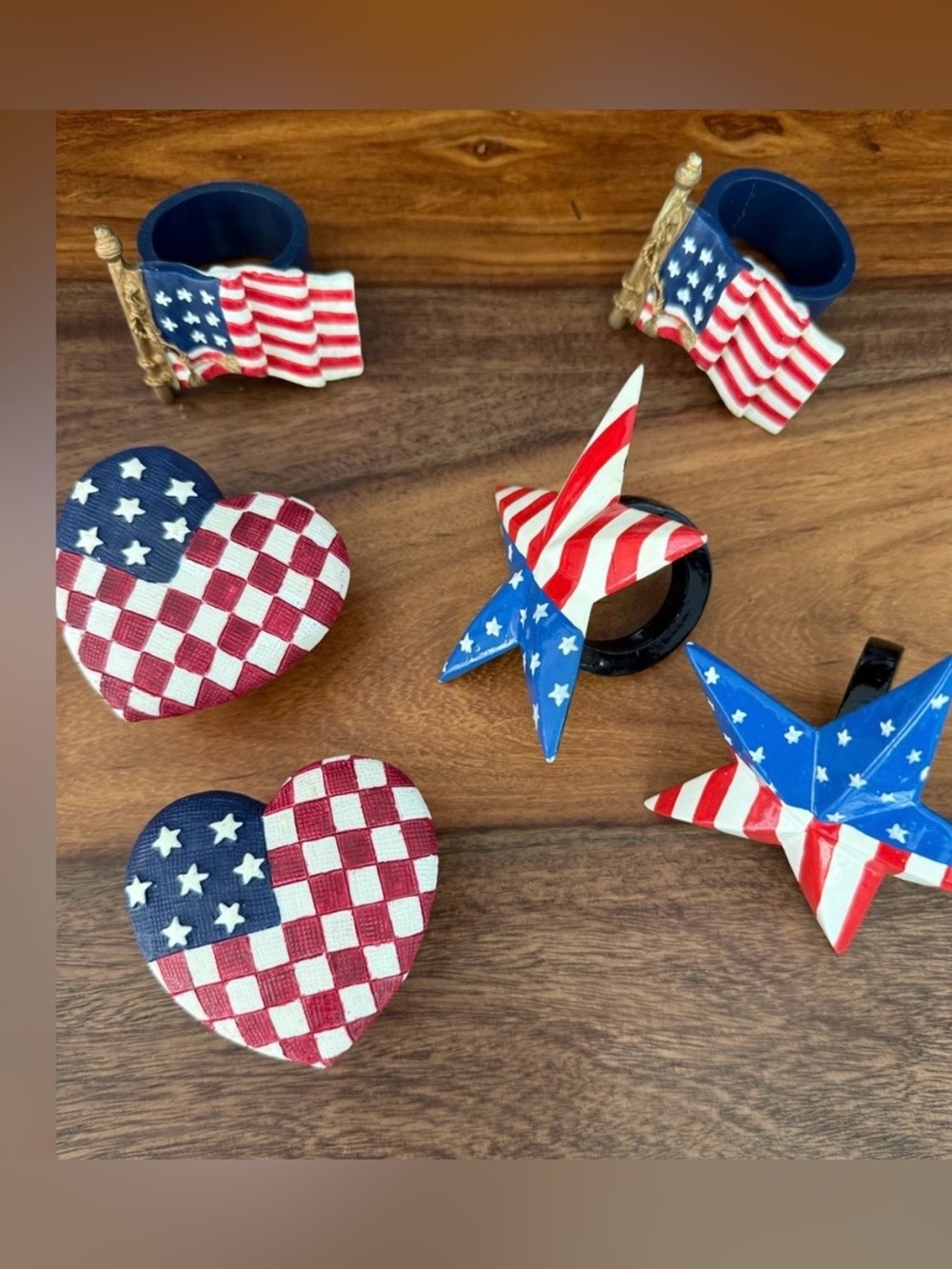 Vintage American Flag Napkin holders cottage core Ralph
Lauren style farmhouse